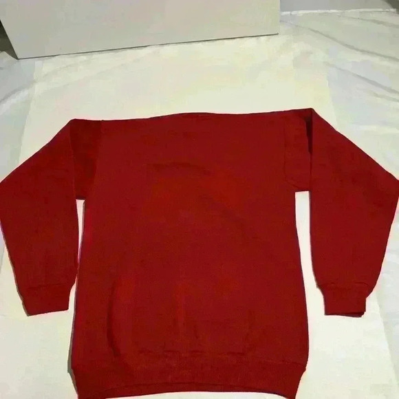 Vintage Kiss Me It’s Christmas Bear Winter Sweatshirt Jumper Oversized Tultex - Picture 2 of 9